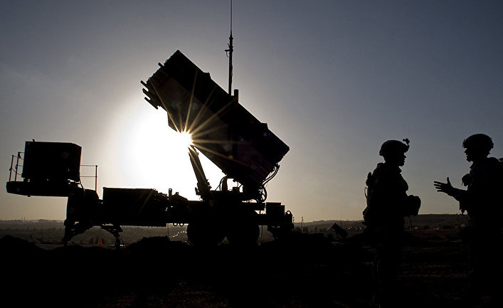 Routine Inspection of Patriot missile battery at a Turkish military base