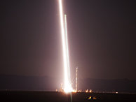 NASA Terrier-Black Brant research rocket launching off of a test site located at White Sands Missile Range