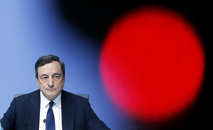 President of European Central Bank Mario Draghi speaks during a news conference in Frankfurt, Germany, following a meeting of the ECB governing council.